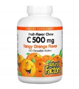  Natural Factors 維生素C 維他命C 500mg*180可嚼片 濃郁橙香味 