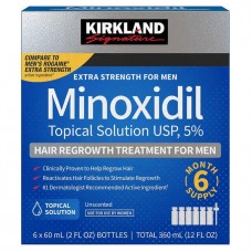 **最新裝**Kirkland ® Signature 5% 男仕強效生髮水 5% (60ml*6瓶裝)  - Minoxidil Hair Regrowth Treatment for Men 