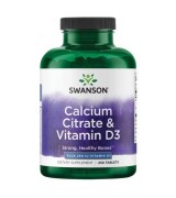  Swanson  檸檬酸鈣+維生素 D3  *250錠  Calcium Citrate & Vitamin D