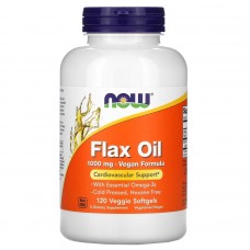  NOW Foods   冷壓亞麻仁油  Flax Oil - 1000 mg * 120粒純素配方 亞麻籽油  