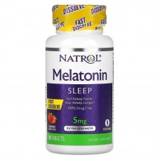  NATROL   褪黑激素 加速助眠 5mg * 90錠 -草莓味~  - Melatonin 退黑激素