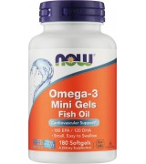  NOW Foods  迷你 魚油 微型膠囊好吞嚥  *180粒 - Omega-3 Mini Gels