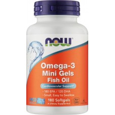  NOW Foods  迷你 魚油 微型膠囊好吞嚥  *180粒 - Omega-3 Mini Gels