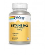   SOLARAY  甜菜鹼 HCL + 胃蛋白酶  * 180顆素食膠囊 - Betaine HCL with Pepsin