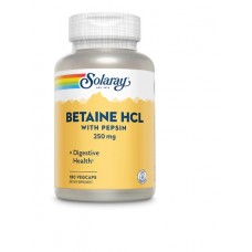   SOLARAY  甜菜鹼 HCL + 胃蛋白酶  * 180顆素食膠囊 - Betaine HCL with Pepsin