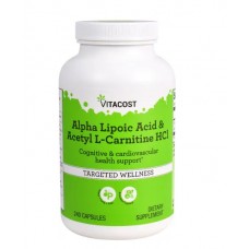  Vitacost  硫辛酸+乙酰左旋肉鹼  *240顆 - Alpha Lipoic Acid & Acetyl L-Carnitine HCl 