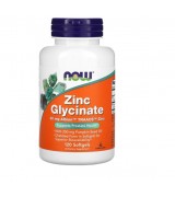 Now Foods  甘氨酸鋅+冷榨南瓜籽油   30mg/250mg *120粒 - Zinc Glycinate