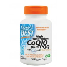 ** 效期至2023/08月**Doctor's Best CoQ10 +PQQ *60顆 - 含:BioPerine® 粒體產生/中樞神經/細胞能量
