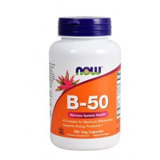  NOW Foods 維他命B-50 (維生素B群) 50 mg* 100顆 素食膠囊 b50