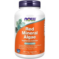 Now Foods   天然紅藻精華  含: 鈣 鎂 維生素D *180顆素食膠囊 - Red Mineral Algae