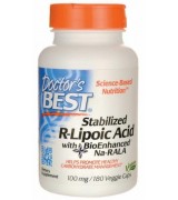 Doctor's Best  最佳穩定型 右旋硫辛酸 100 mg*180 顆素食膠囊 - Best Stabilized R-Lipoic Acid