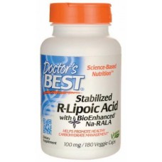 Doctor's Best  最佳穩定型 右旋硫辛酸 100 mg*180 顆素食膠囊 - Best Stabilized R-Lipoic Acid