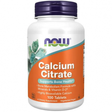 **暫缺** NOW Foods  檸檬酸鈣 *100錠 - 添加維他命D 鎂 鋅 銅 錳 Calcium Citrate