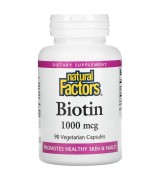  Natural Factors   生物素   1000mcg *90顆 - Biotin