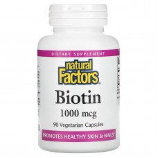  Natural Factors   生物素   1000mcg *90顆 - Biotin