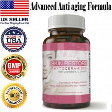 SKIN RESTORE  神經酰胺 強效抗衰老護膚  (植物萃取 神經醯胺 350mg  ) *60顆 - Phytoceramides