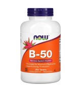  NOW Foods 維他命B-50 (維生素B群) 50 mg* 250 素食錠 b50