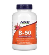 效期至2024/09月 NOW Foods 維他命B-50 (維生素B群) 50 mg* 250顆 素食膠囊 b50