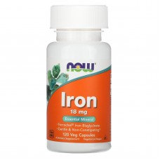  Now Foods 鐵 Iron  (18mg*120顆) -素食膠囊