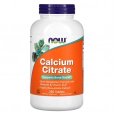  NOW Foods  檸檬酸鈣 *250錠 - 添加維他命D 鎂 鋅 銅 錳 Calcium Citrate