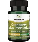 **2022/12月製造有效期2年**swanson 蔓越莓 + 益生菌 *60顆 - Cranberry Plus Probiotics