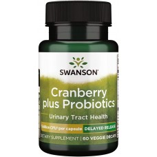 **2022/12月製造有效期2年**swanson 蔓越莓 + 益生菌 *60顆 - Cranberry Plus Probiotics