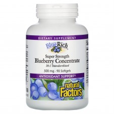 Natural Factors 36倍濃縮藍莓2.5% 花青素 500mg* 90粒- Blue Rich 