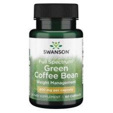  **效期至2024/08月** Swanson    綠咖啡豆 400mg*60 顆 -  Green Coffee Bean