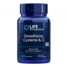 Life Extension  美白複方 穀胱甘肽 + 半胱氨酸 + 維他命C  *100顆素食膠囊 - Glutathione, Cysteine & C