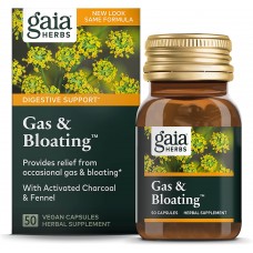 *原廠最新包裝* Gaia Herbs  緩解腹脹 脹氣 改善消化和腸道功能  *50顆素食膠囊 - Gas & Bloating