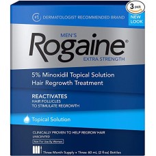 美國Rogaine 5% 男仕強效 落健生髮水、生髮液  (60g x3瓶裝) - Mens Rogaine  落建