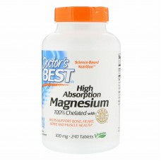 Doctor's Best 高吸收型  螯合鎂  *240錠 - High Absorption Magnesium 100% Chelated