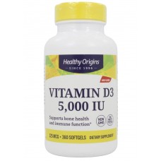 Healthy Origins 維生素D3 - 5,000 IU* 360粒 - Vitamin D3 非活性