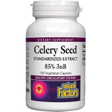  Natural Factors   芹菜籽萃取  *120顆 - 含: 85％ 3-N-丁基苯酞- Celery Seed Extract 芹菜子