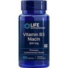  美國 Life Extension 維生素B3 維他命B3 菸鹼酸 菸酸 (500mg* 100 顆) Vitamin B3 Niacin 