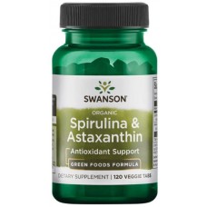 swanson  有機螺旋藻+ 蝦紅素 *120素食錠 - Organic Spirulina & Astaxanthin