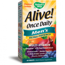 Nature's Way   男性多元維生素  *60片- 營養豐富 綜合維他命 Alive!  Men's Multi-Vitamin 上班族 外食族適用