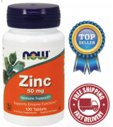 Now Foods  高單位 鋅錠  50mg *100錠 - Zinc  