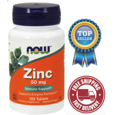 Now Foods  高單位 鋅錠  50mg *100錠 - Zinc  