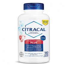 *新包裝* Bayer  Citracal  檸檬酸鈣+維生素D3  *180錠- 含鋅、銅和錳  Citracal Maximum Plus D3