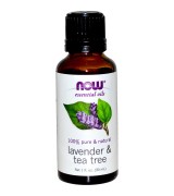  NOW Foods 薰衣草+茶樹精油 100％純  * 1 oz (30ml) ~  Lavender & Tea Tree  刺激!