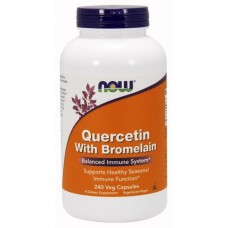 **大瓶裝**NOW Foods 槲皮素 + 鳳梨酵素 * 240 顆 Quercetin with Bromelain 槲黃素 洋蔥素 檞黃素 檞皮素