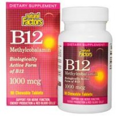 Natural Factors  高效力 維生素B12  維他命B12 - 1000 mcg*180 嚼錠 - B12, Methylcobalamin