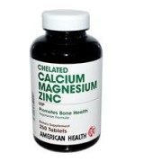 American Health    鈣 + 鎂+ 鋅  三合一 *250 錠 - Chelated Calcium Magnesium Zinc 鈣鎂鋅