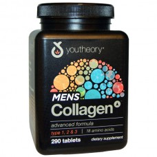 Youtheory   男士頂級膠原蛋白配方  含: 第一,二,三型 *290錠 Men's Collagen 