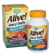   Nature's Way  50歲以上男性多種維生素/維他命 *60錠 - Alive!  Men's 50+ 含:26種水果和蔬菜 23種維生素和礦物質