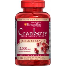 Puritan's Pride 三倍 濃縮蔓越莓 12600mg * 200粒 - Triple Strength Cranberry Fruit Concentrate