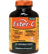 ** 暫缺** American Health 酯化維他命C (1000mg 柑橘生物類黃酮 鈣*180錠) - Ester-C